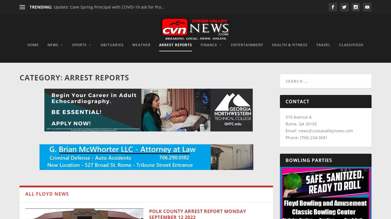 Category: Arrest Reports - Coosa Valley News